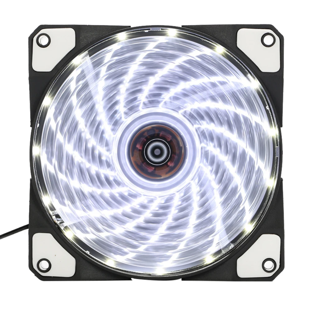 120*120*25 мм 12 В 15 огней LED ультра тихий компьютер ПК Вентилятор Корпус Охлаждающий