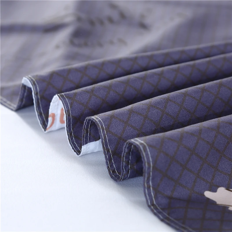 King Size Bed Sheet With Pillowcase Single Double Queen Linen Reactive Printed Flat Set Leaf Bedding Sets35 | Дом и сад