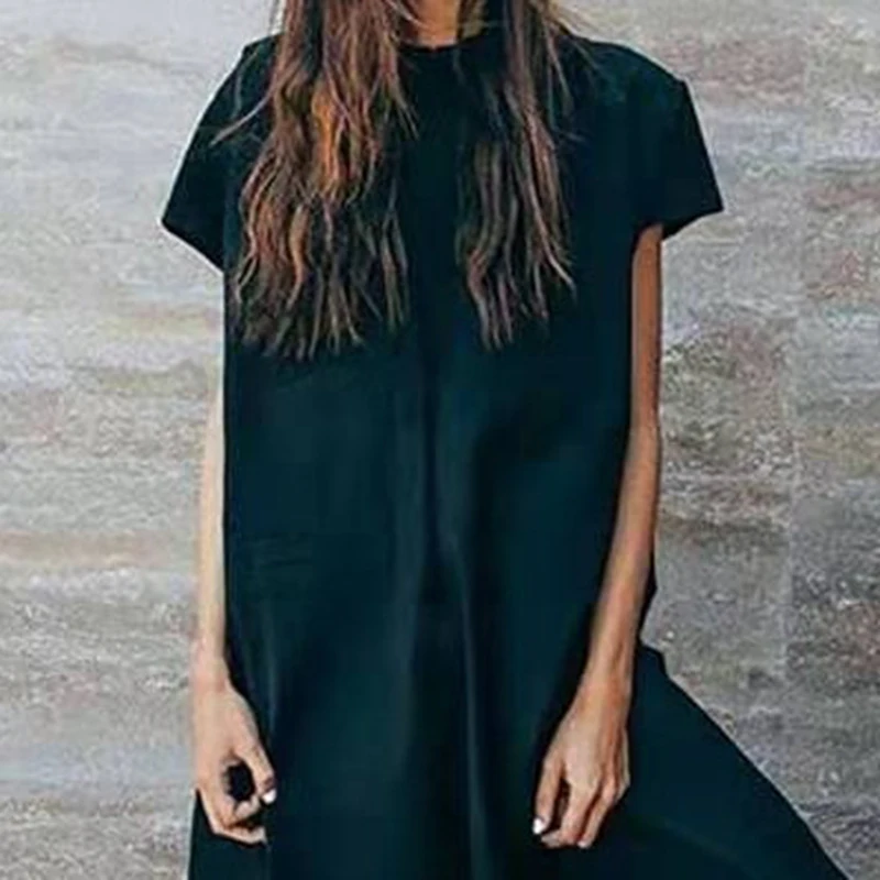 Женские летние комбинезоны, S~ 2XL, большой размер, сплошной цвет, с коротким рукавом, комбинезон, штаны-фонарики, хлопок, лен, свободные брюки, комбинезоны