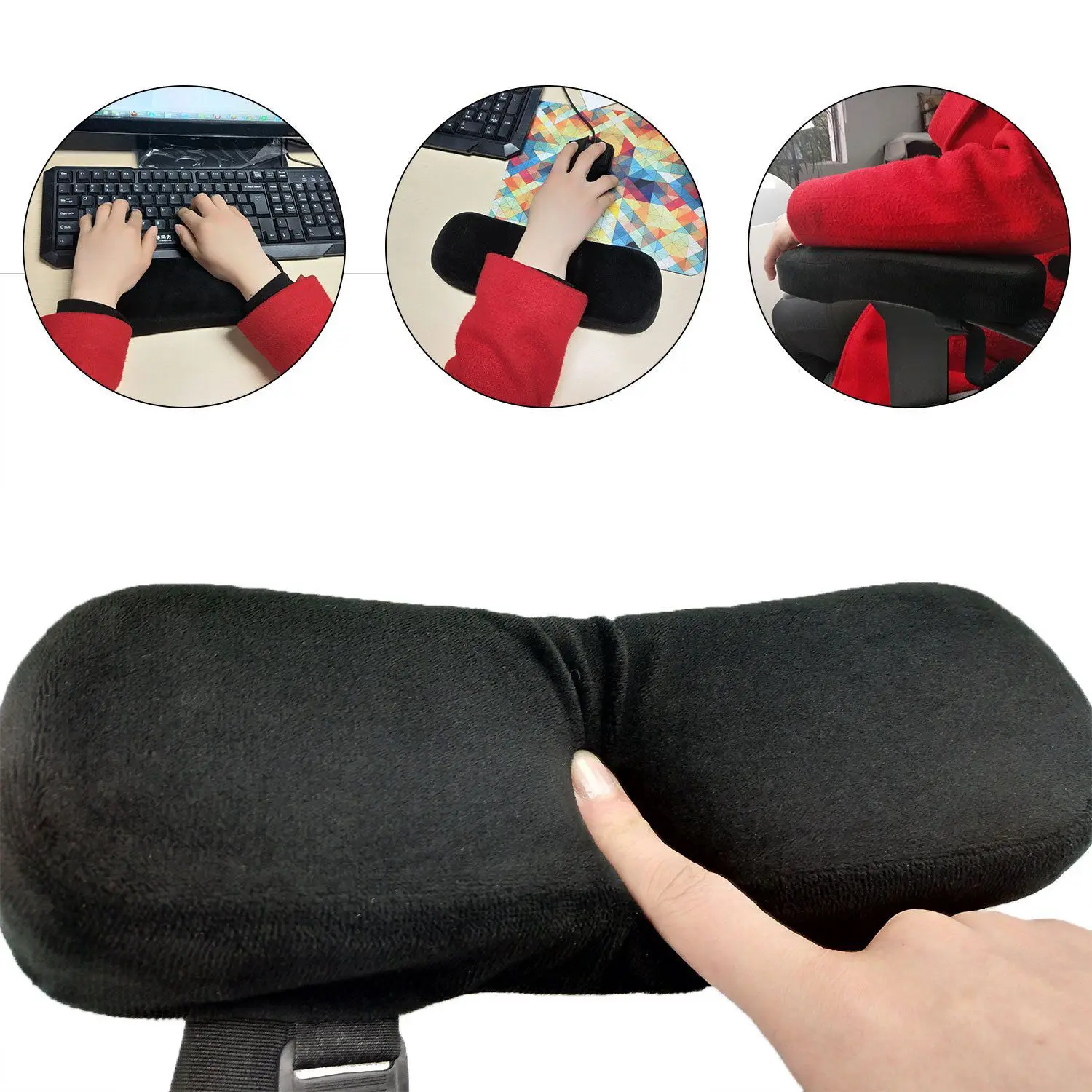 Горячая Распродажа подушки подлокотники для стула коврик запястья мыши и