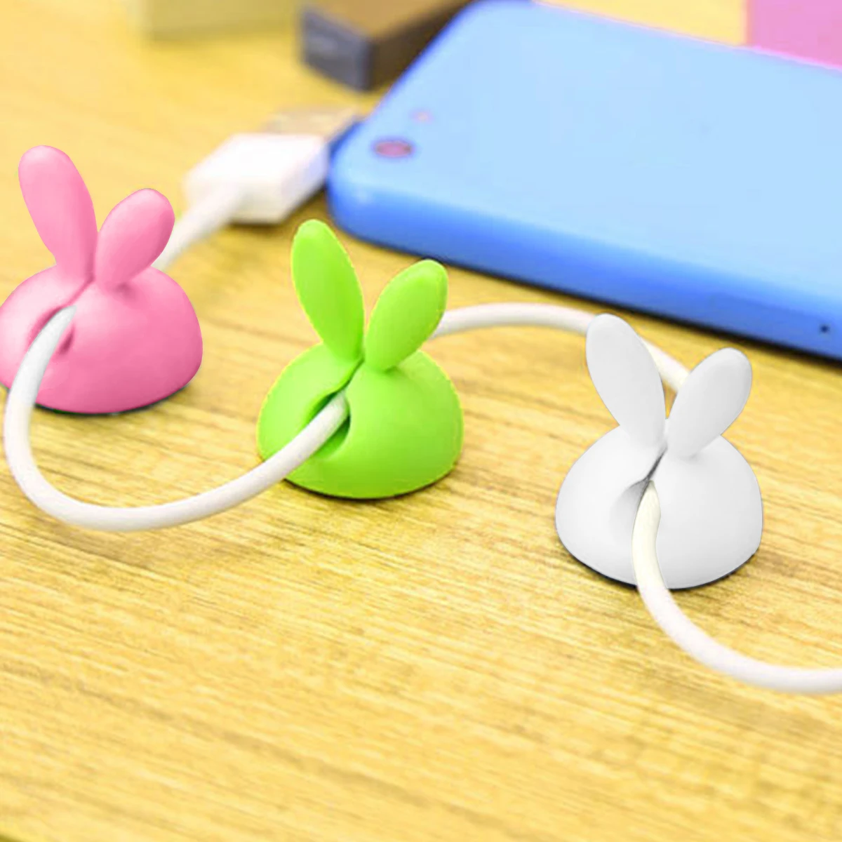 brand Soonhua Cable Winder TPR Rabbit Holder Winders Management Wire Organizer Desktop Cord Fixer Retention Clip | Электроника