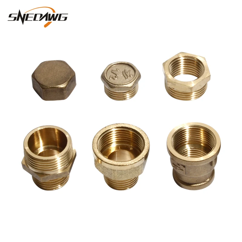 Медный фитинг для водопроводной трубы различных типов прямой коленчатый