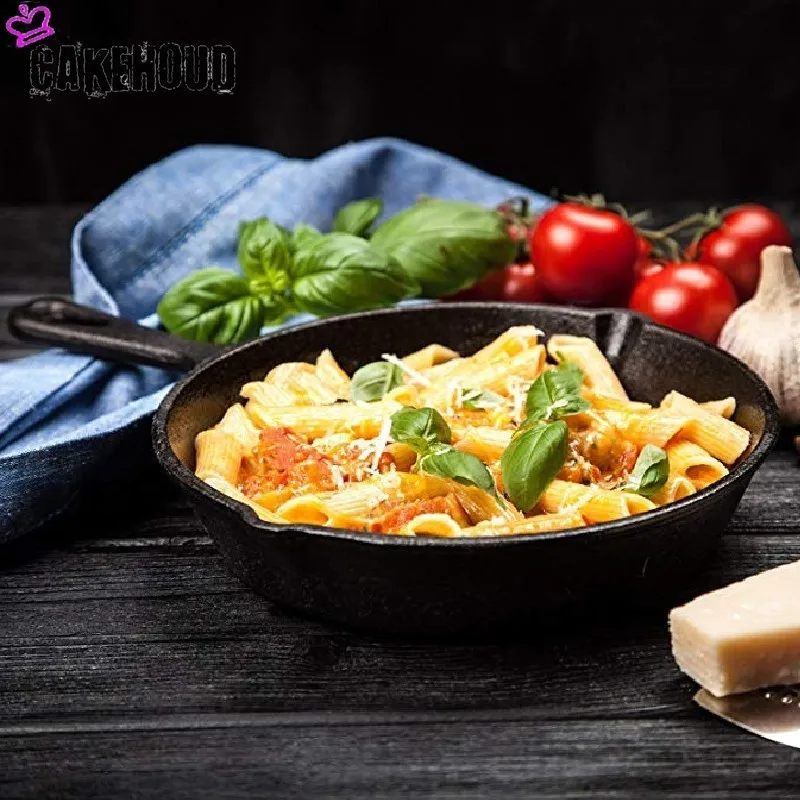 CAKEHOUD 10,25 дюймов чугунная сковорода для пре-ароматизатор духового шкафа печи Heavy Duty с антипригарным покрытием печь сковородка для жарки Кухня кухонная посуда