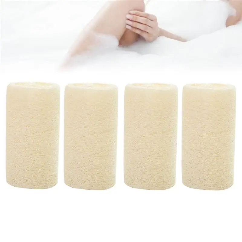 4 шт. губки Loofah отшелушивающие естественные ванны красоты спа подушечки для душа