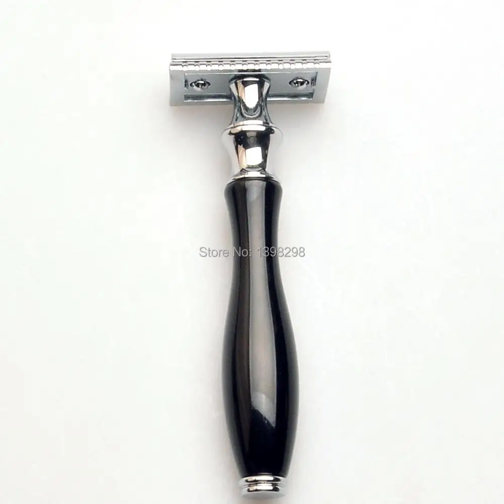 CSB черная ручка из смолы с двойным краем Бритва для мужчин Парикмахерская бритва