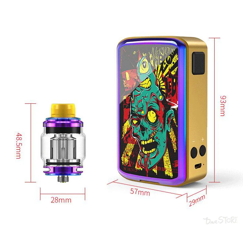 Электронная сигарета высокой мощности Vape комплект 228 Вт коробка мод с 5 мл бак