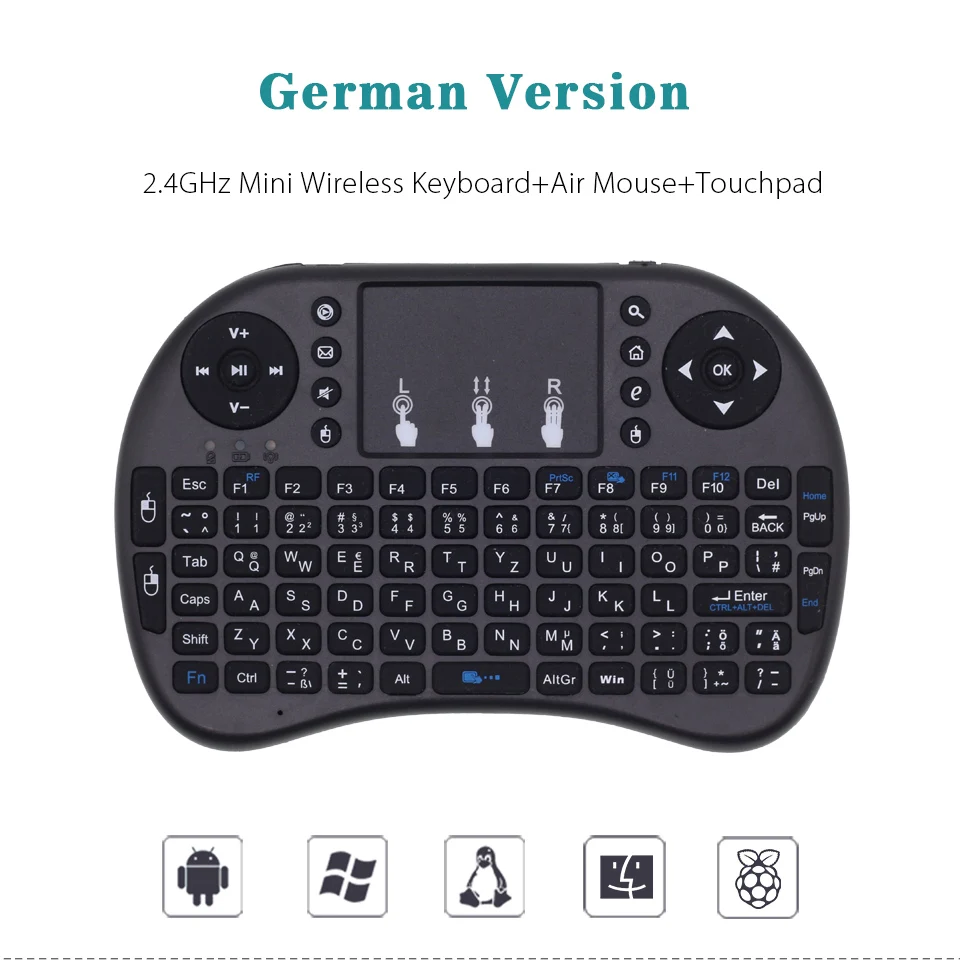 Беспроводная мини клавиатура i8 Air Mouse с тачпадом для ТВ приставки Android ПК