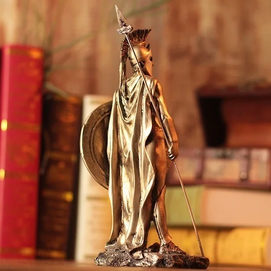 Статуэтка древнего греческого спартанского воина скульптура из смолы ручной