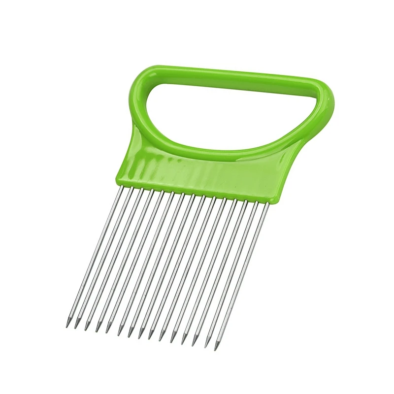 Onion Vegetables Slicer Cutting Aid Holder Guide Slicing Cutter Safe Fork | Дом и сад