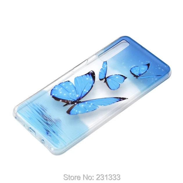 Мягкий ТПУ чехол с мультяшным пером C-ku для Samsung Galaxy A7 2018 J4 PLUS J6 Girl Прозрачный