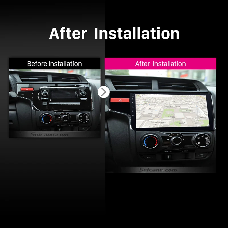 Seicane 2din Android 8 1 10 дюймов Автомобильный мультимедийный плеер радио для 2014 Honda FIT