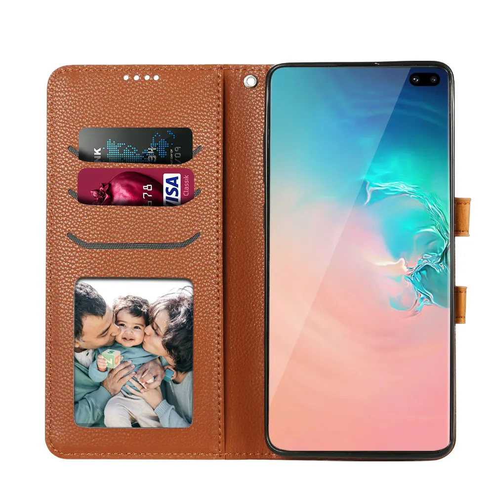 CASEIER с отделениями для карт Кожаный чехол Samsung S8 S9 S10 E Plus Ретро телефона Galaxy A7 A6 A5 A8