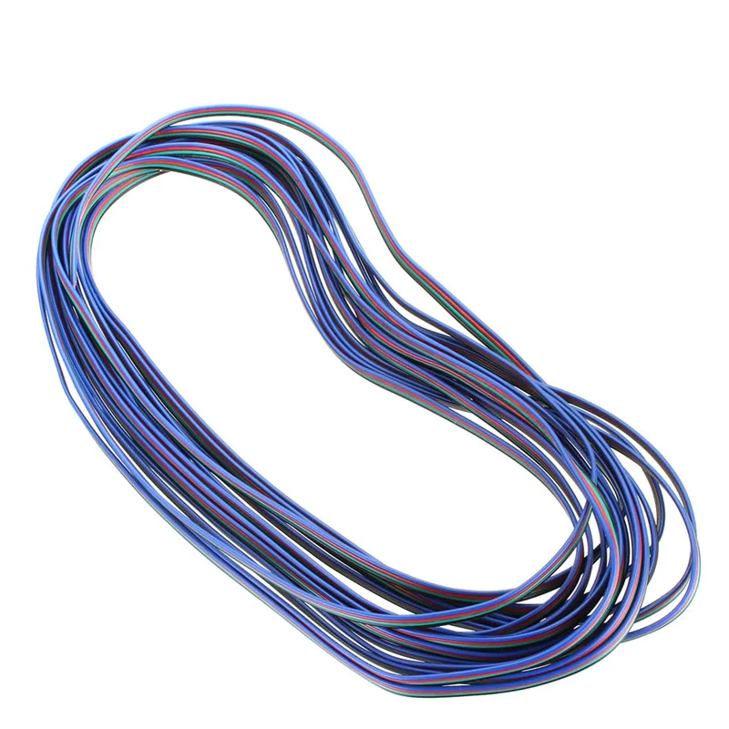 CLAITE 10 м 4 Pin 22 AWG удлинитель Кабель провод для RGB Светодиодные полосы света шнур 3528