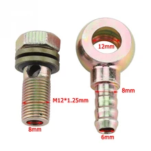 2 шт./компл. M12x1.25mm мотоцикл ремонт масляный радиатор затычка для арматуры шаровой головкой адаптер Фирменная Новинка и высокое качество детали из углеродистой стали