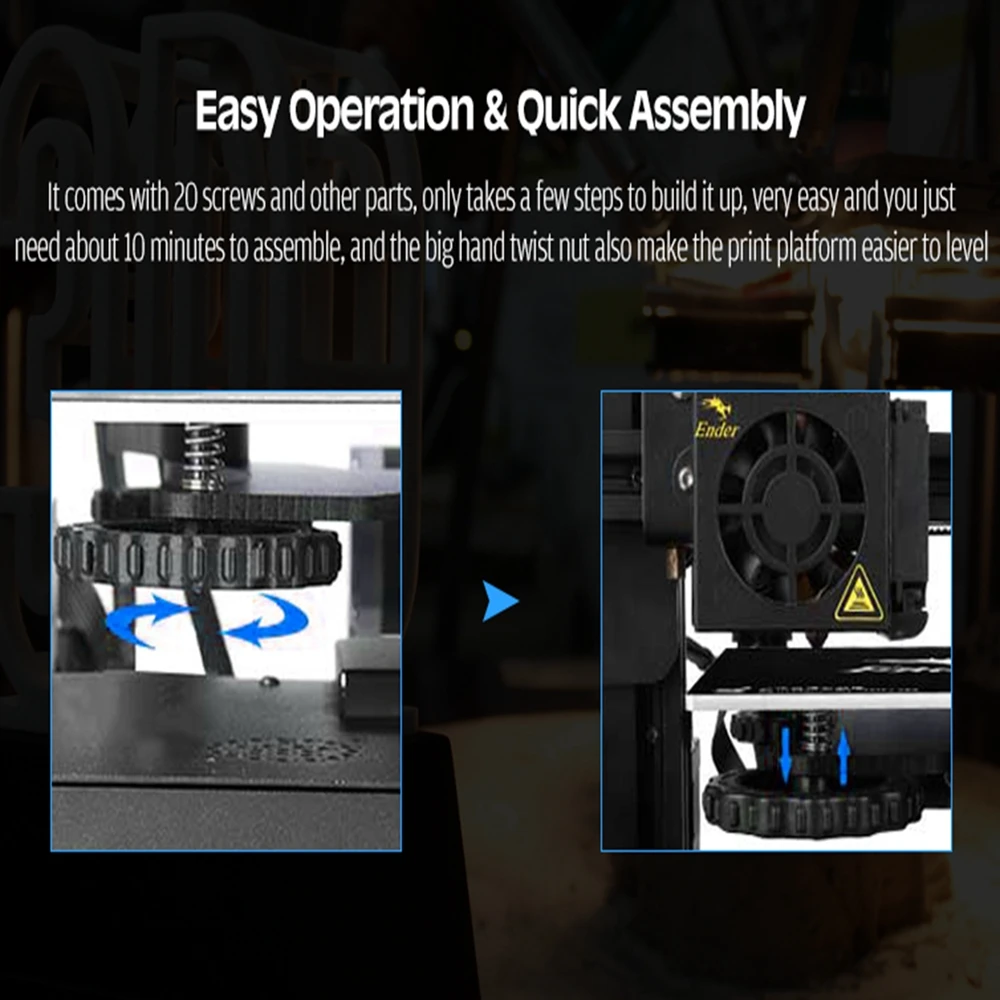 Creality 3D Ender 3 принтер обновленная версия v слот для повторного отключения питания