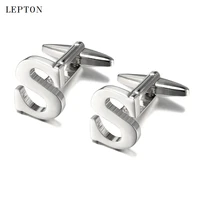 hot sale letters s cufflinks for mens lepton high quality gold silver color metal wedding men shirt cuff links gemelos