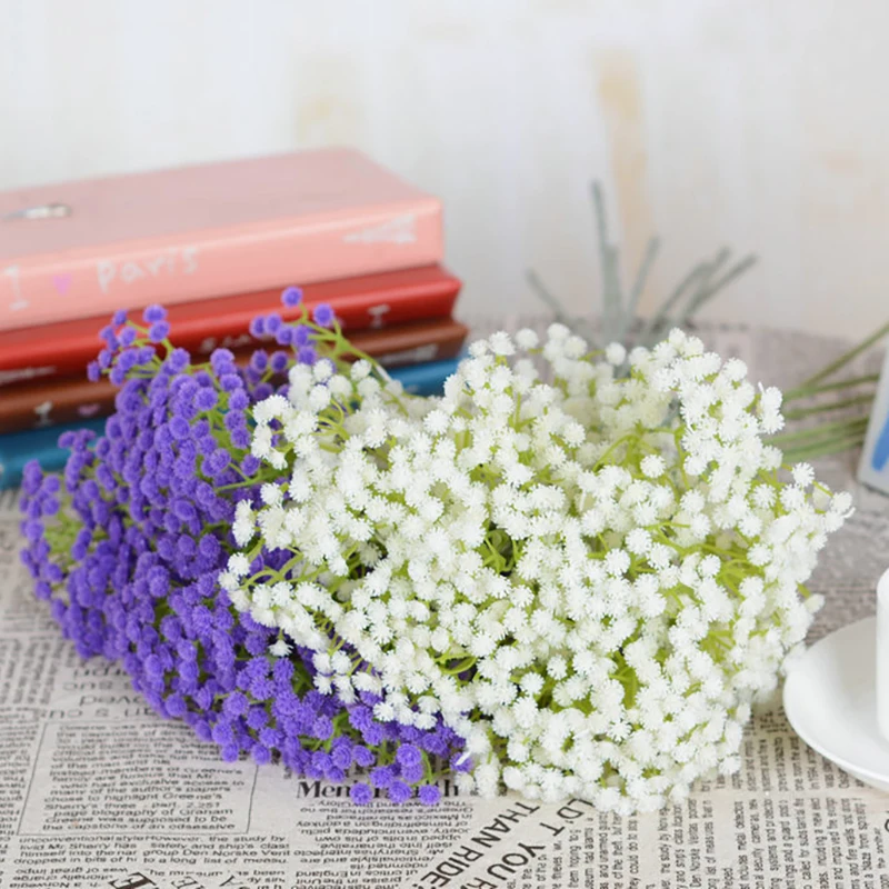 6 веток Звезды Цветок Имитация Поддельные Gypsophila цветы искусственные невесты