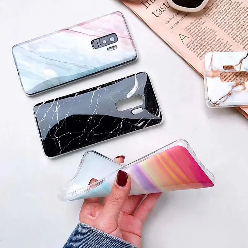 Чехол для телефона Samsung Galaxy S8 S7 Edge мраморный геометрический прошитый чехол на