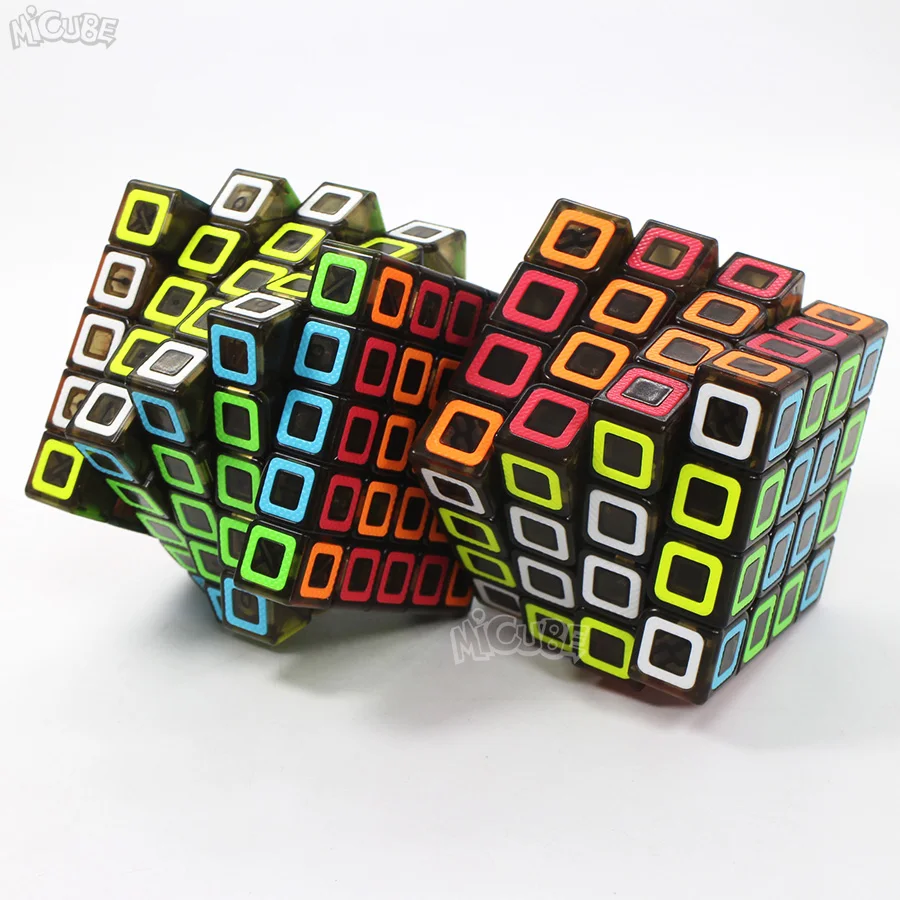 Qiyi Cube 2x2 3x3 4x4 5x5 Ciyuan волшебный скоростной куб прозрачный черный размер игрушки для