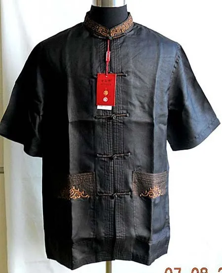 Мужская рубашка из 100% шелка с коротким рукавом размеры от S до XXXL|shirt band|shirt milanshirt