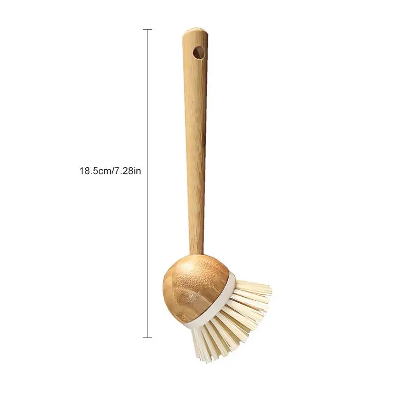 

Wooden Cleaning Brush Long Handle Pan Pot Brush Dish Bowl Washing Cleaning Brushes Household Kitchen Cleaning Tools Accessories