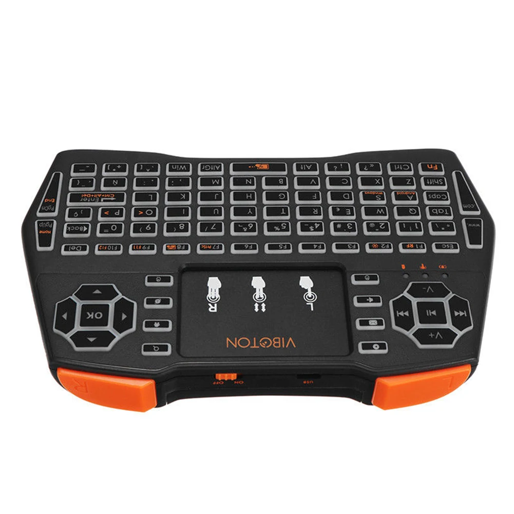 I8 Plus мини светодиодная подсветка 2 4 ГГц беспроводная клавиатура Fly Air Mouse Touchpad