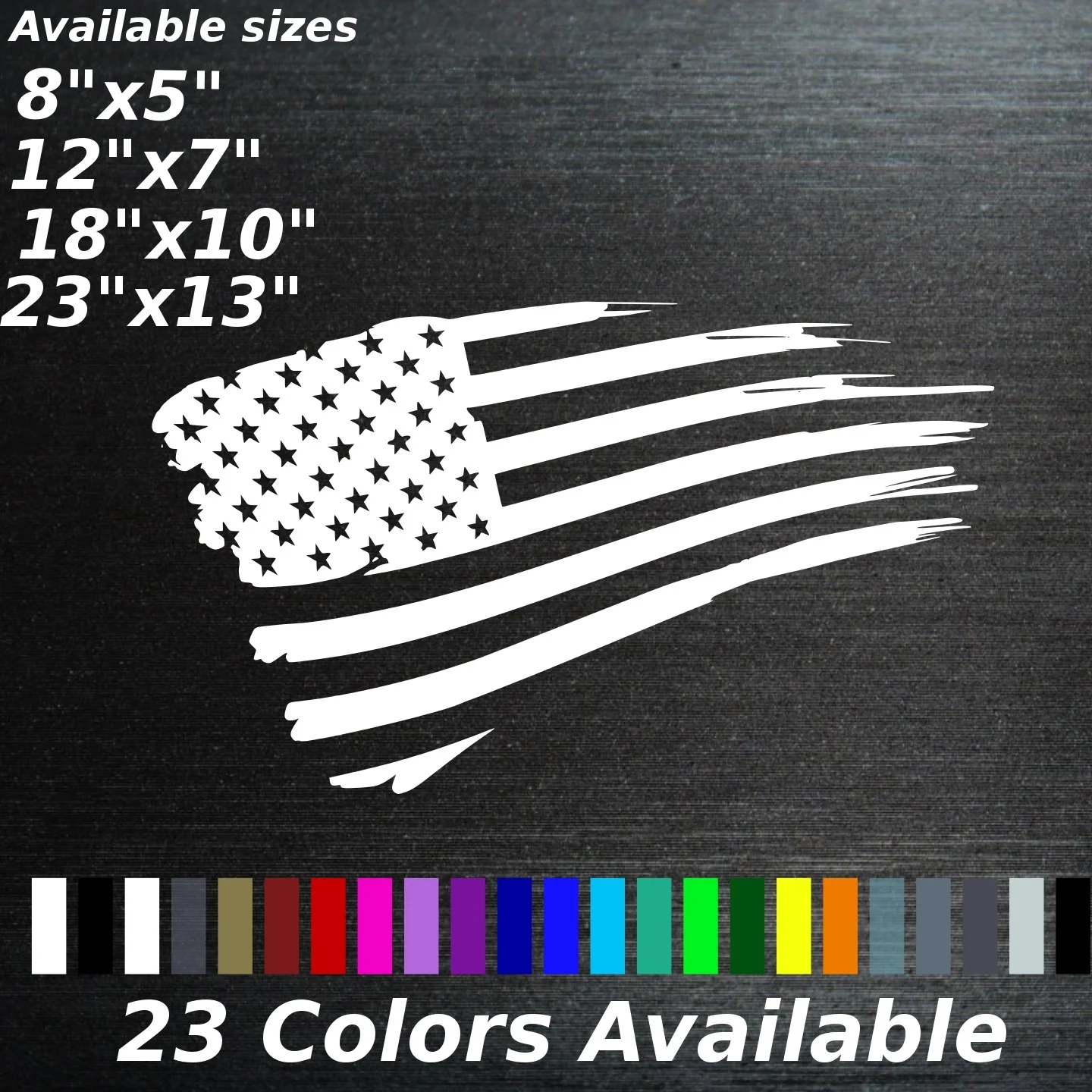 

(2Pcs) Tatte American Flag decal sticker dodge ram Chevy window sticker 12.5cm