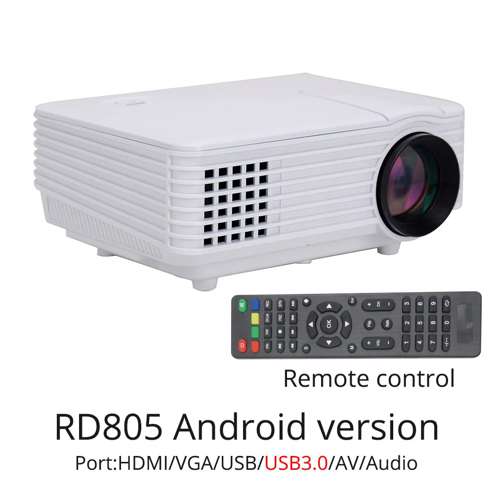 Проектор Rd805 800 люмен Android 4 Wifi светодиодный мини проектор 3D Видео Домашний