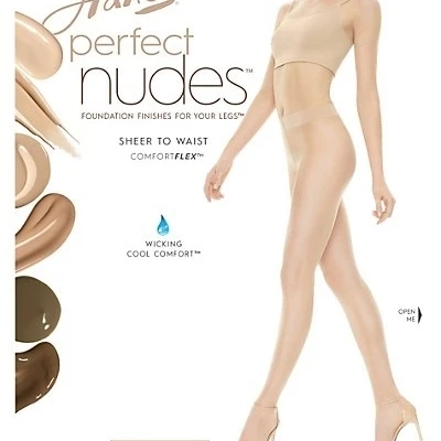 Hanes 617914136611 Perfect Nudes Sheer to Waist Run устойчивый легкий контроль животика чулочно