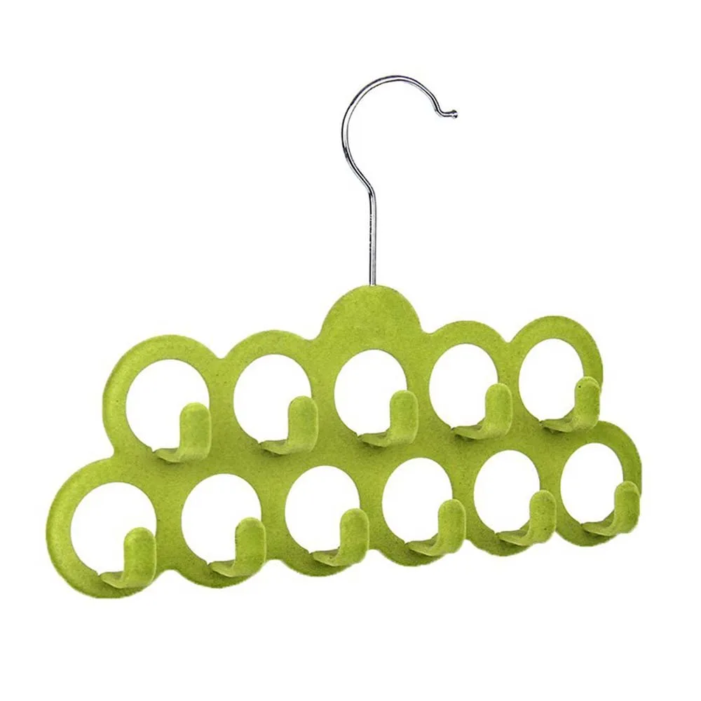 Promotion! Multifunctional Scarf Hanger with 11 Hooks in Flocking Random Color | Дом и сад