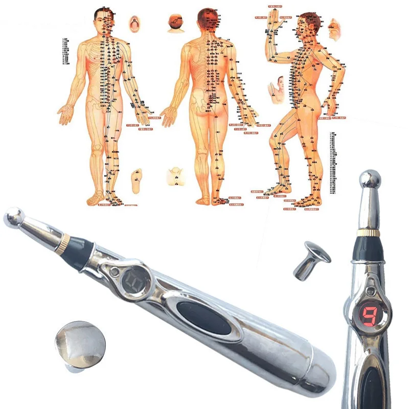 Rakado Laser Acupuncture Health Electric Meridians Magnet Therapy Instrument Meridian Energy Pen Massager Facial Care Tools Head | Красота и