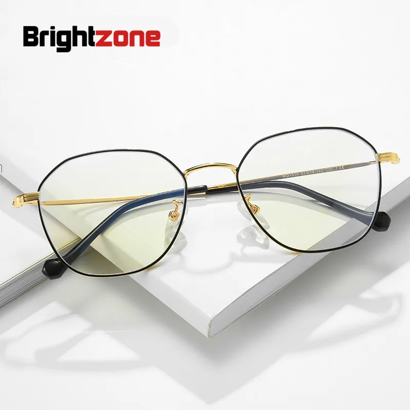 Brightzone многосторонние металлические новые женские прозрачные очки для мужчин и