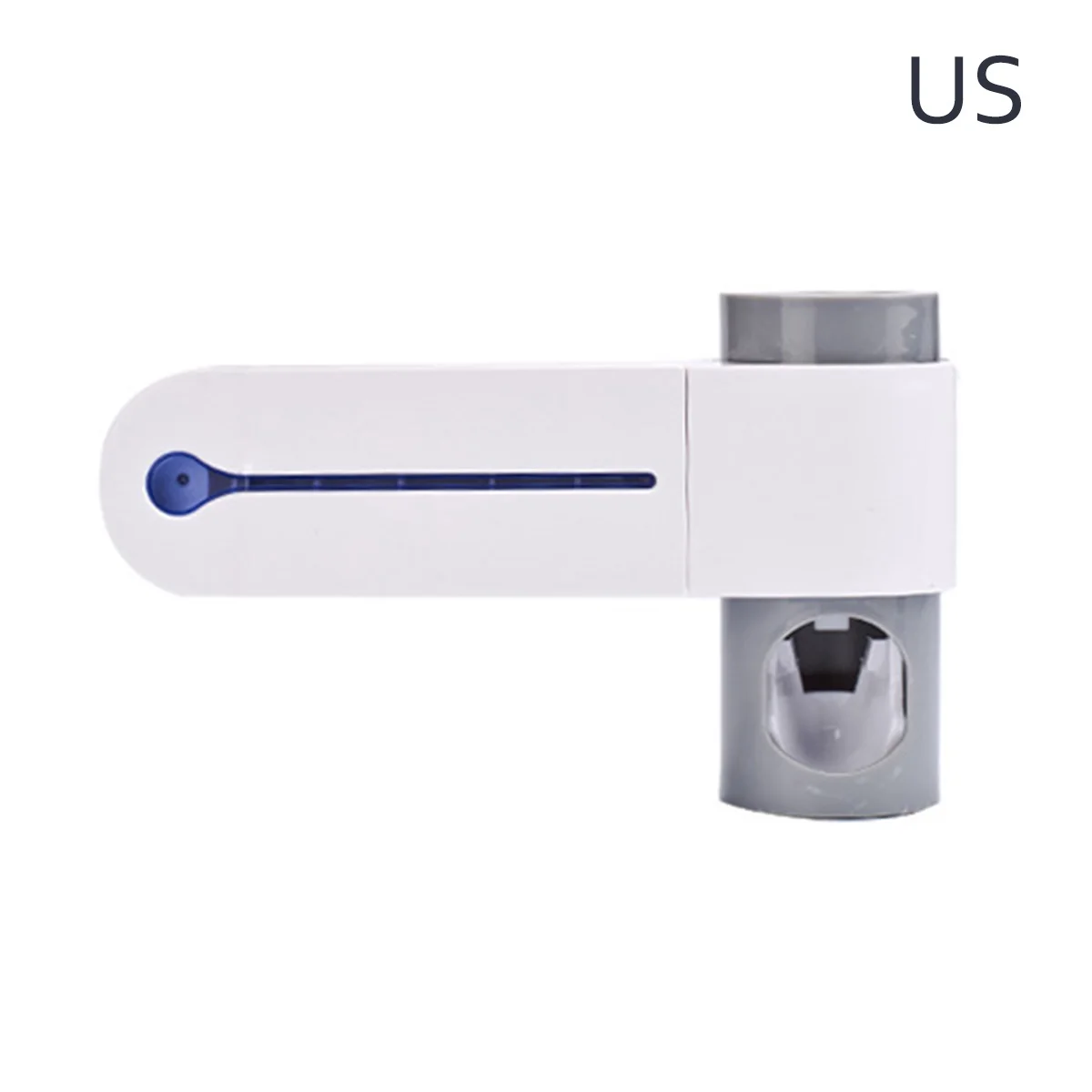 

brand new 2in1 toothbrush holder wall mounted toothpaste dispenser with 5 UV toothbrush sterilizer slots for kids and adult