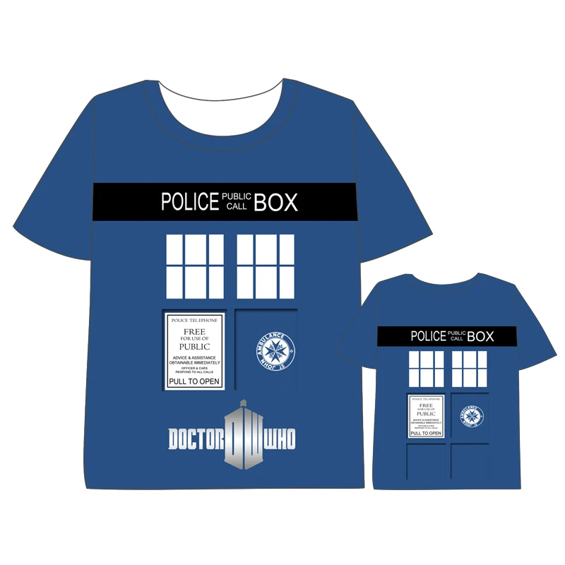 Футболка с короткими рукавами для мужчин и женщин аниме Doctor Who Summe TARDIS платье