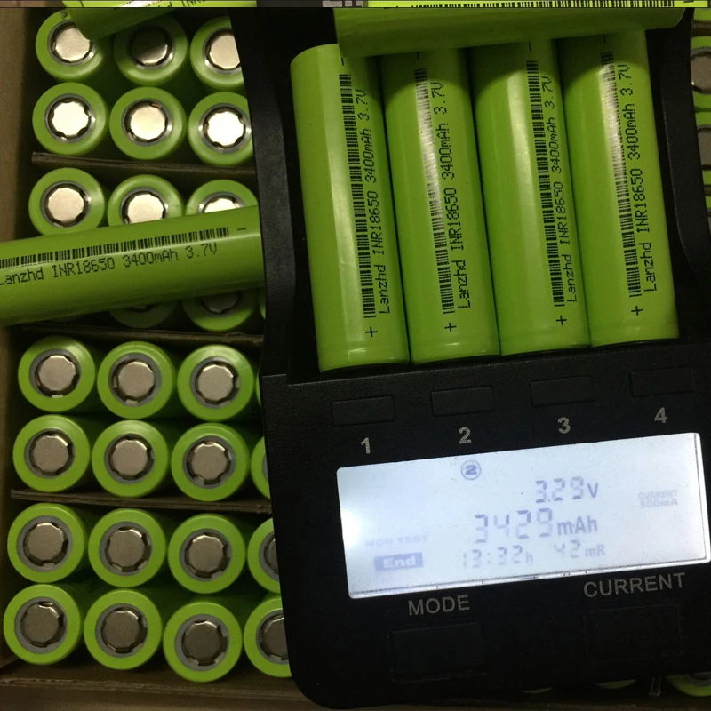 12 шт. 100% Новые оригинальные литиевые аккумуляторные батареи INR18650 3 7 В 30 А 3400 мА · ч
