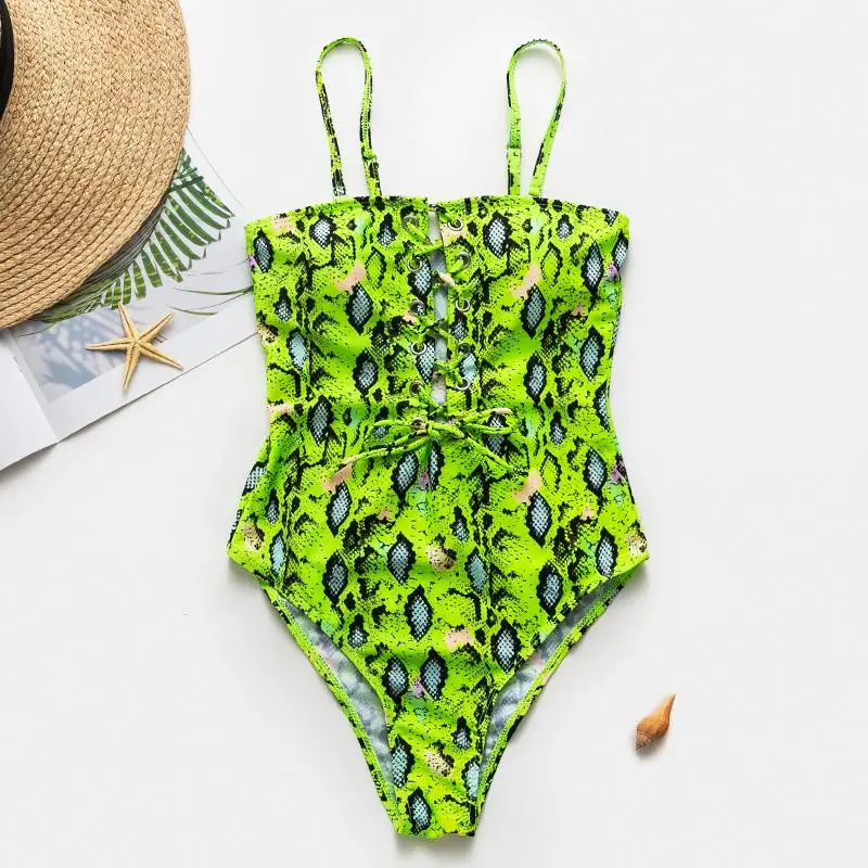 Turmeric Print bikini 2019 new Sexy bodysuits one piece swimsuit female Push up swimwear women bathing suit Monokini string | Спорт и