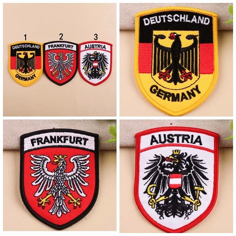 

High-quality Creative Series Punk Embroidery Patches German Badge Backpack Stickers Fabric Clothes Eagle Badge web Appliques