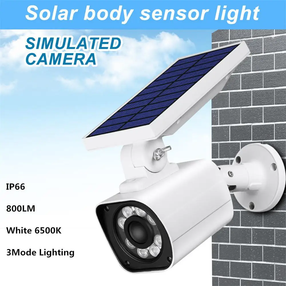 Светодиодный уличный фонарь на солнечной батарее PIR датчик движения света