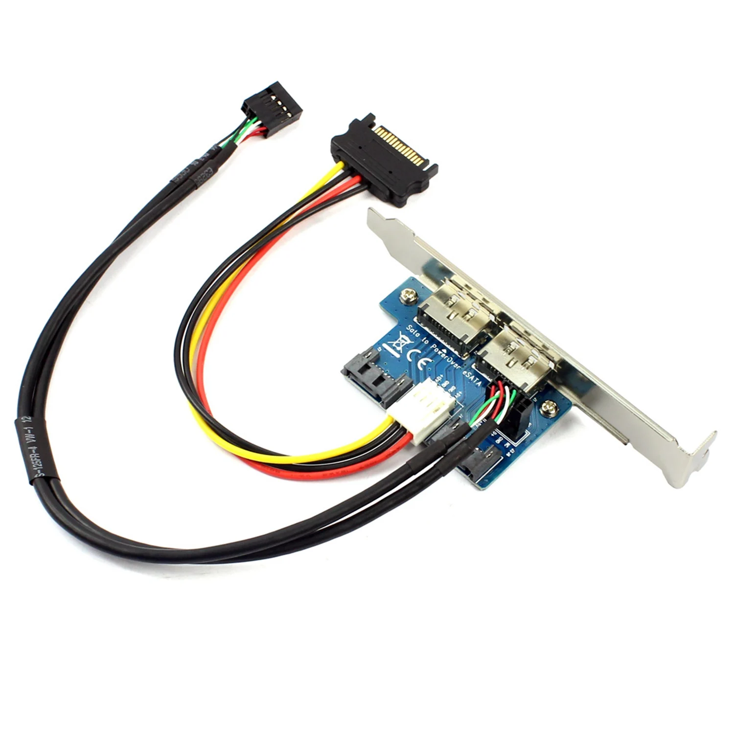 Dual Port Sata To 5V 12V Power Over Esata USB Adapter Convert Expansion Converter Card Connect 2.5 Inch 3.5 Hard | Компьютеры и офис