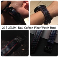 newest real carbon fiber watch band for huawei watch 2 pro straps for samsung gear s3 s2 gear sport for galaxy watch watchbands