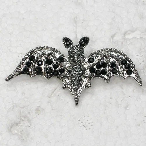 

Fashion Brooch Black Rhinestone Bat Pin brooches C003 H