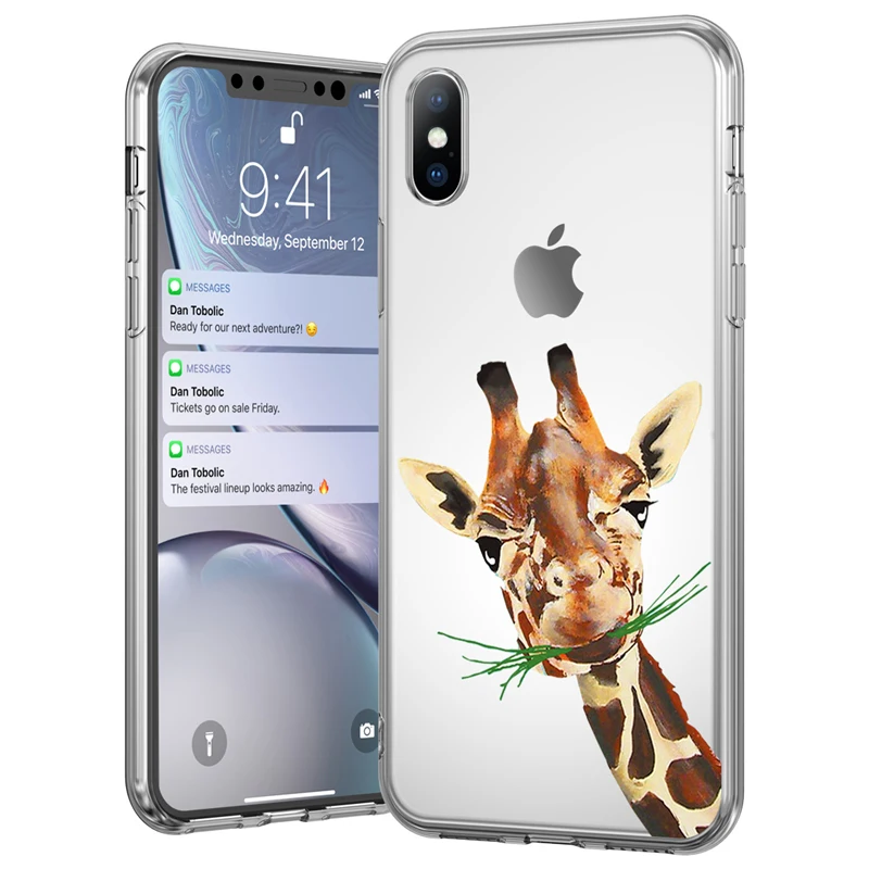 Lovebay чехол для телефона iPhone 6 6s 7 8 Plus X XR XS Max 5 5S SE Модный милый мультяшный жираф