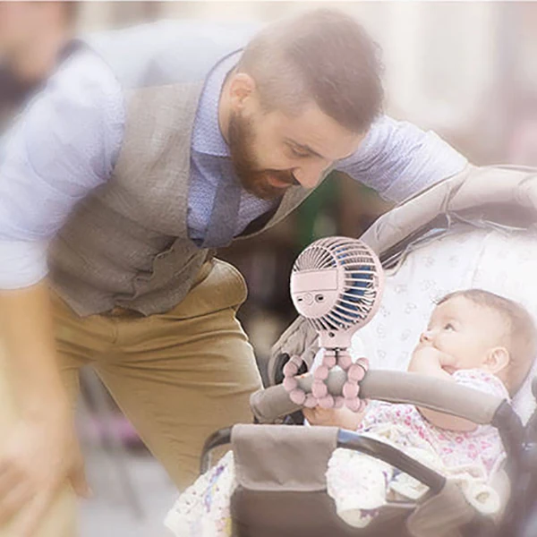 Windable ручной вентилятор с перезаряжаемой батареей 3 скорости мини Usb немой для