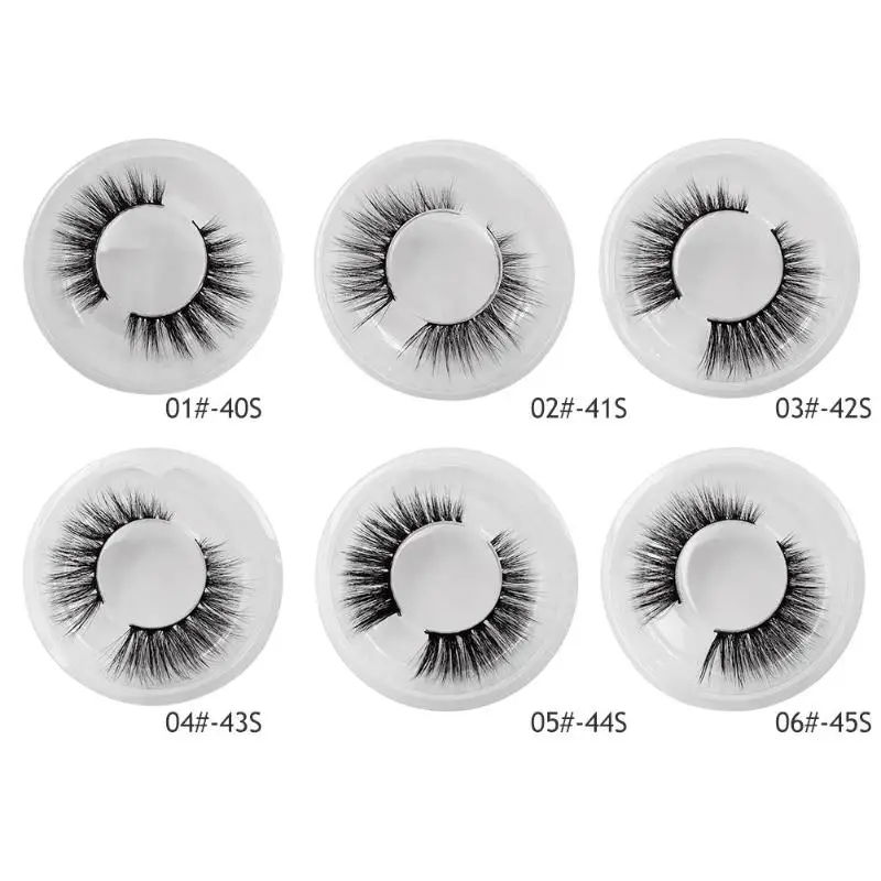 1pair 3D Mink False Eyelashes 13MM Natural Extension Long Eye Fake lashes Curly Thick Eye Lashes Makeup Beauty Extension Tools