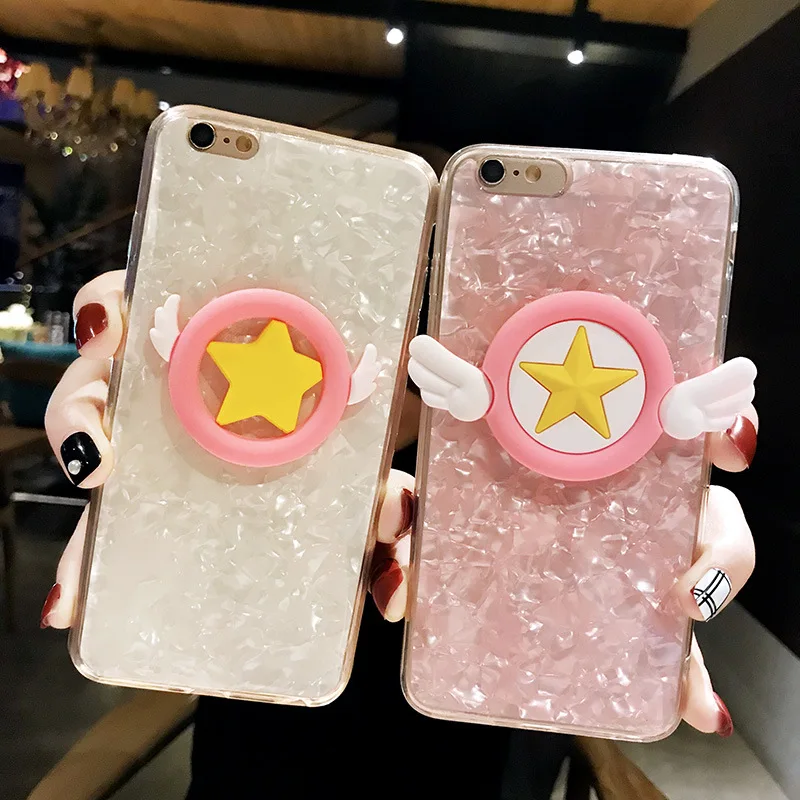 Для iphone 6 6s 7 8 plus X XR XS максимальный чехол Горячий Стиль 3D оболочка Блестящий Seashell