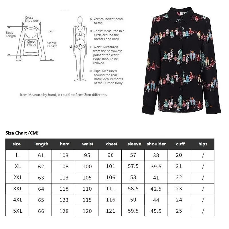 Cute Cartoon Print Shirts Women Long Sleeve Blouses Plus Size 4XL 5XL 2019 New Spring Ladies Tops Casual Clothing Chemise Femme |