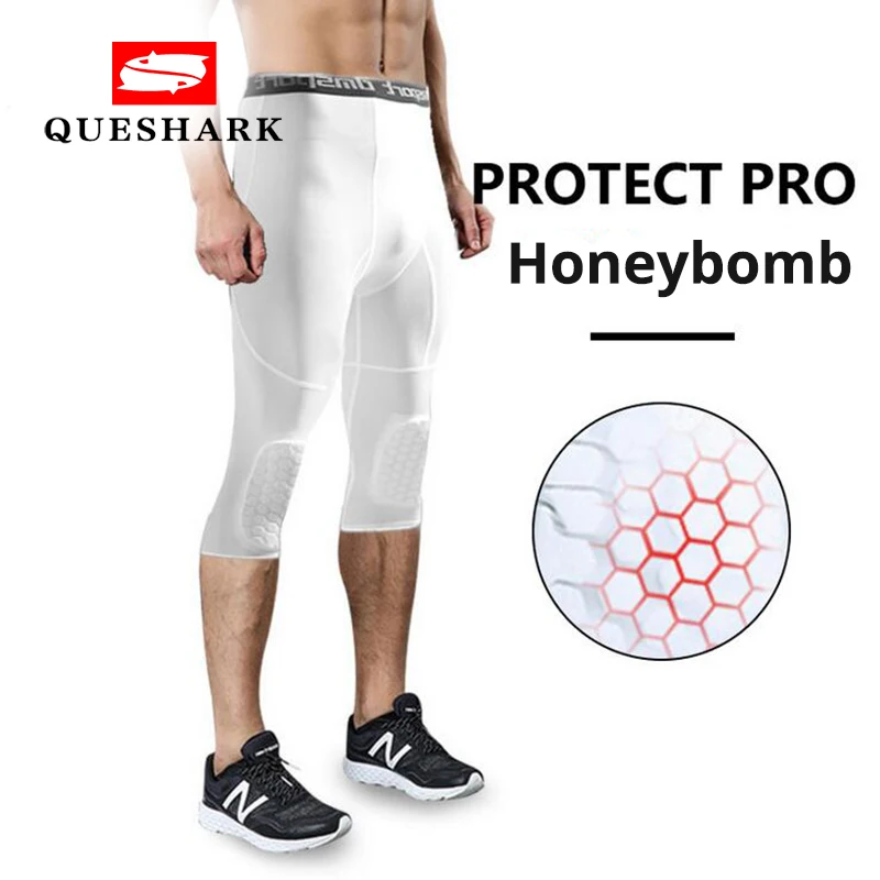 Honeybomb, баскетбольные наколенники, брюки, мужские укороченные брюки, мужские колготки для бега, Компрессионные спортивные леггинсы, для тренажерного зала, фитнеса, тренировок