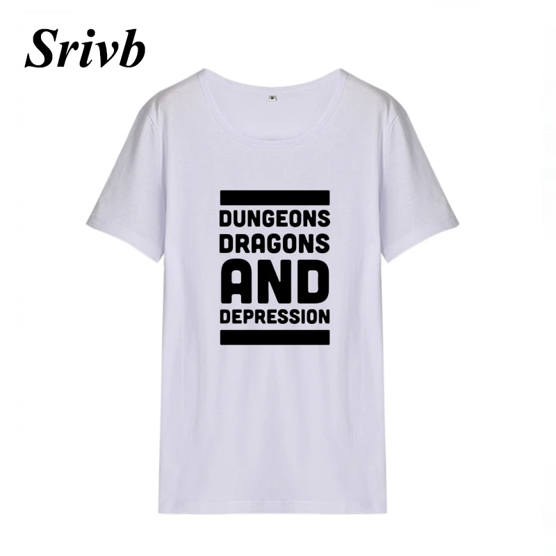 Srivb 2018 Dungeons Dragons Летняя женская футболка с коротким рукавом Tumblr хипстерская
