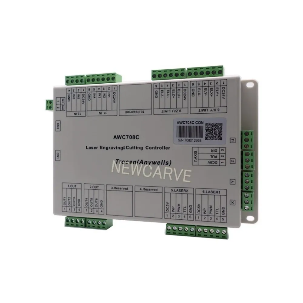 Лазерный контроллер Trocen AWC708c Plus CO2 система контроллера DSP поддержка 6-осевого и Num