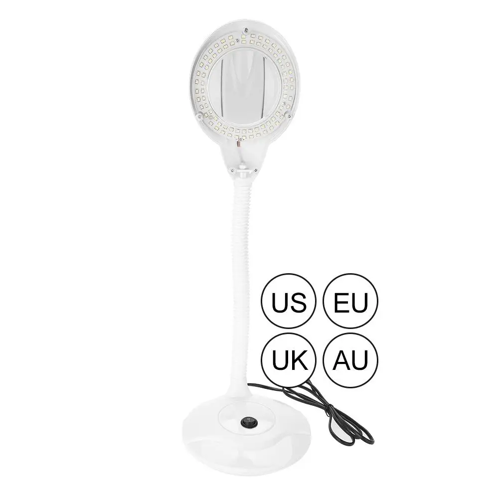 Настольный 3X светодиодный светильник увеличительное Стекло холодной вытертые